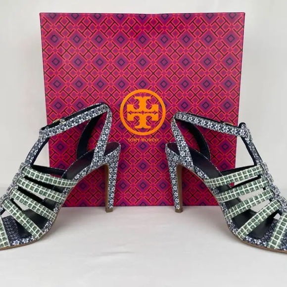 Tory Burch Charlene Printed Sandal, Ressoa Blue - Picture 5 of 10
